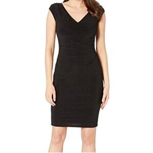 Lauren Ralph Lauren Black Ruched Side Dress Size 8